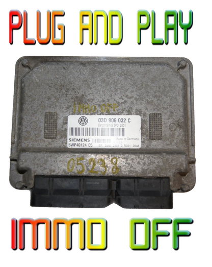 Vw Polo engine control unit 1.2L Ecu 03D 03D906032C 5WP40124.IMMO OFF