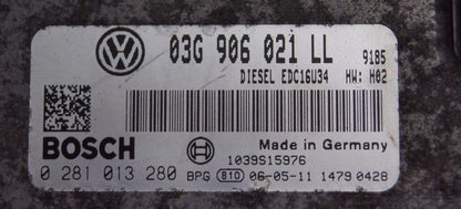 SEAT LEON  2.0 TDI ENGINE CONTROL ECU  03G906021LL 0281013280