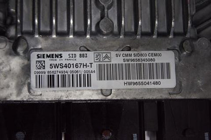 PEUGEOT 407 2.0 HDI ECU ENGINE CONTROL UNIT 5WS40167H-T SIEMENS. IMMO VIRGIN