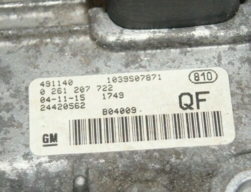 VAUXHALL ASTRA 1.4 Petrol Engine ECU 0261207722 24420562 QF.RESET + PIN